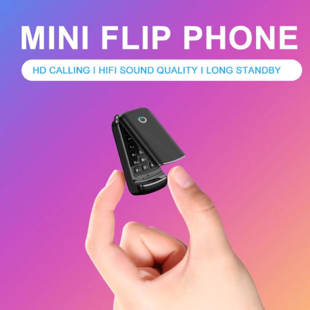 XBOSS F1 Mini Flip Mobile Phone Smallest Phone in The World New Design